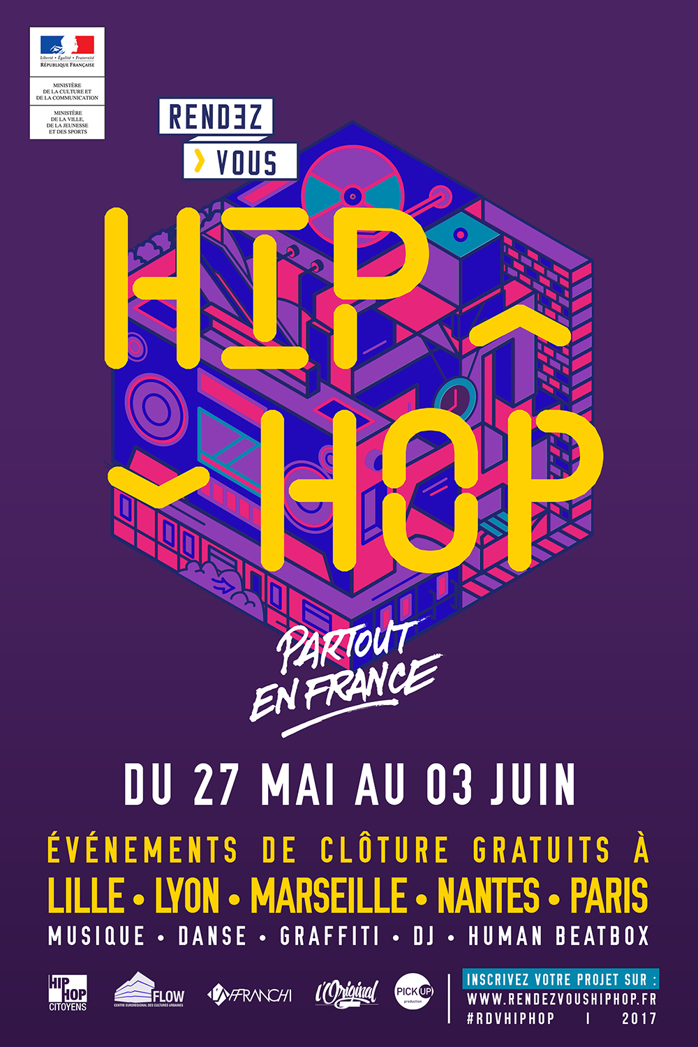 Affiche RDV Hip Hop - France - 2017