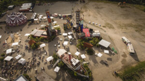 vue du ciel du site de Transfert